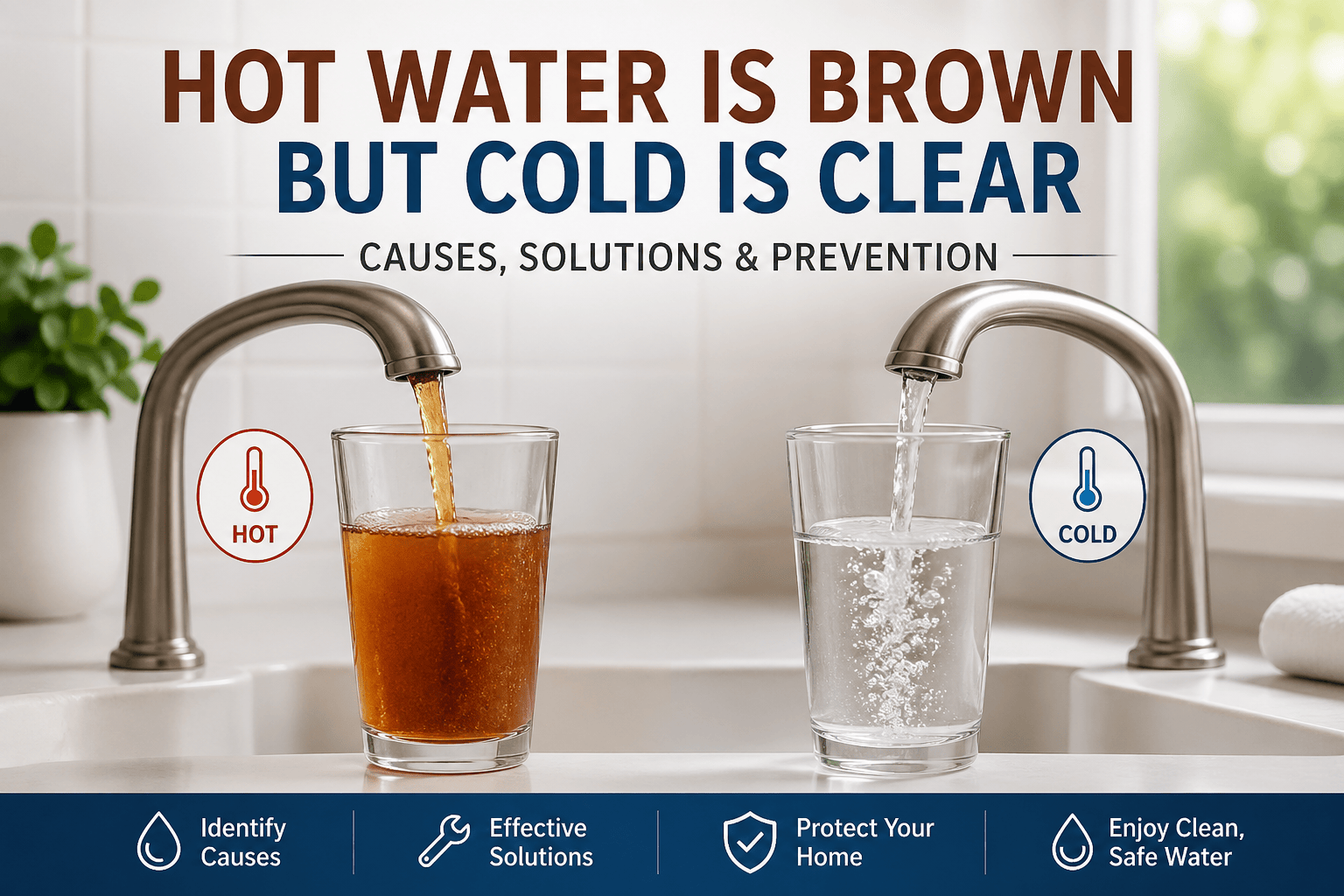 Hot Water Is Brown but Cold Is Clear