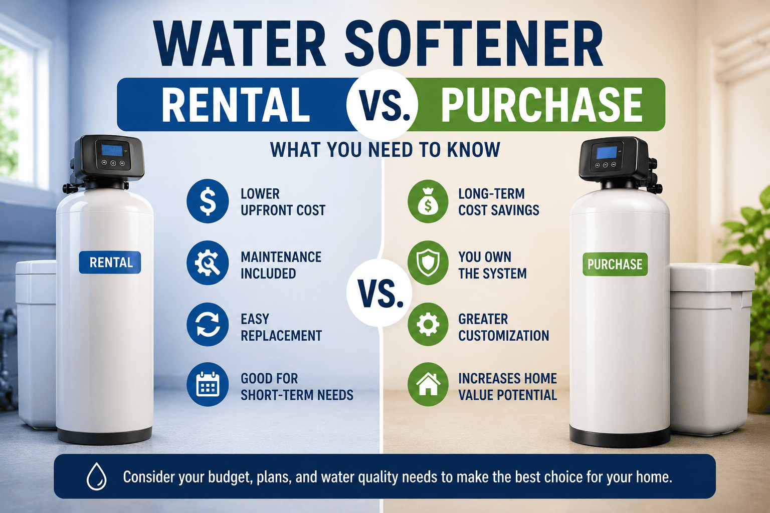 Water Softener Rental vs. Purchase What You Need To Know Before Making a Decision