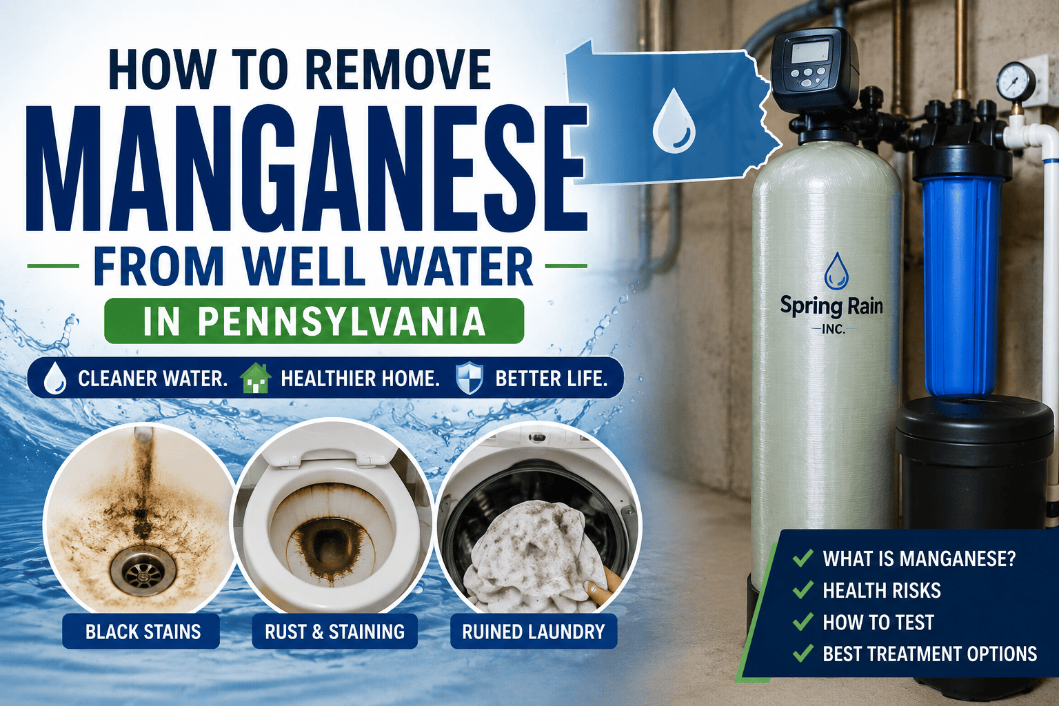 How to Remove Manganese from Well Water in Pennsylvania