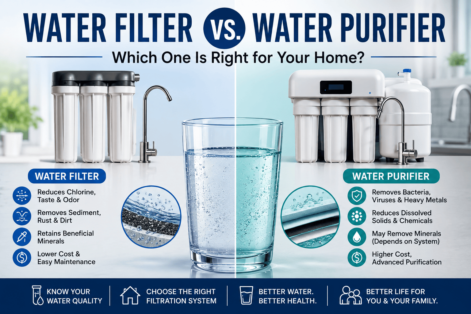 Water Filter vs. Water Purifier