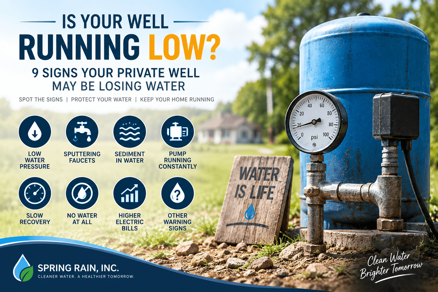 Is Your Well Running Low 9 Signs Your Private Well May Be Losing Water