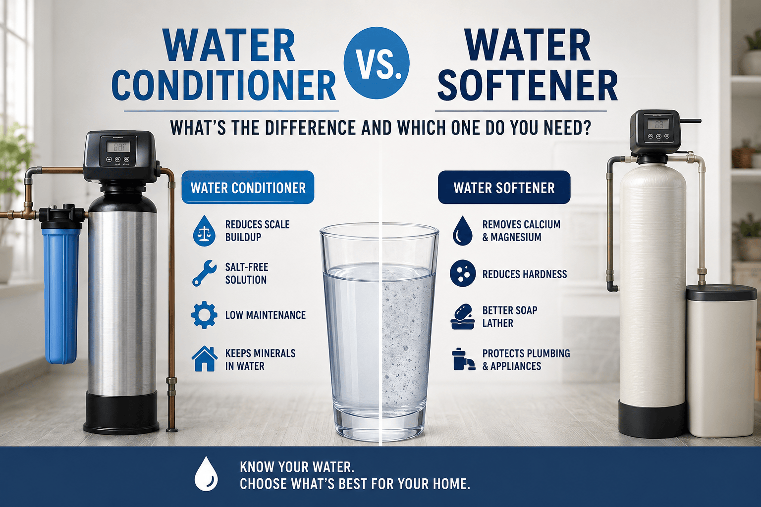 Water Conditioner vs. Water Softener What’s the Difference and Which One Do You Need